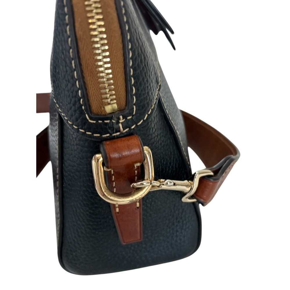 Dooney & Bourke Black Pebble Grain Cameron Crossbody w/ Guitar Strap - Picture 5 of 15